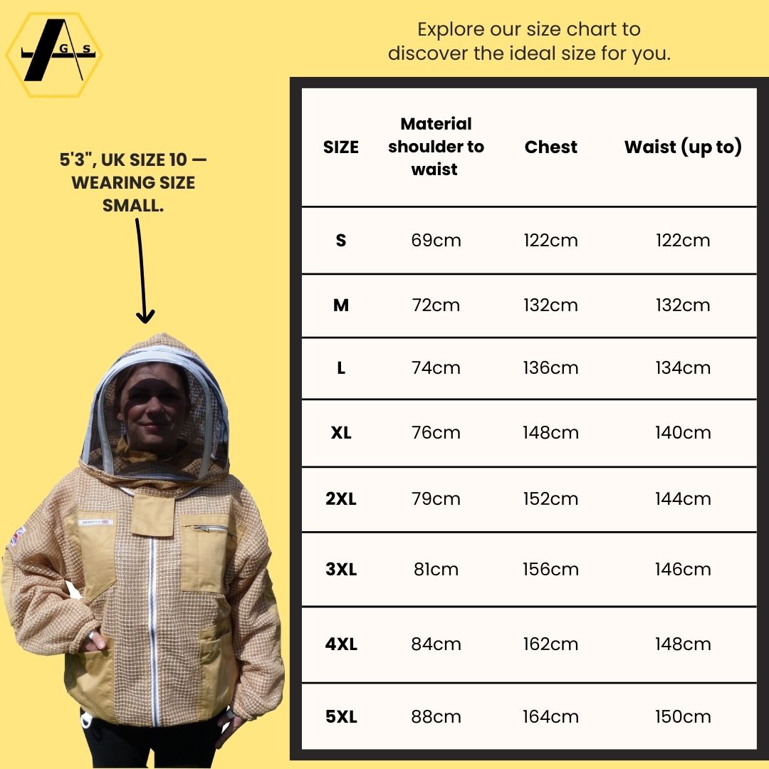 Chaqueta de apicultor ventilada 3 capas blanca con careta redonda