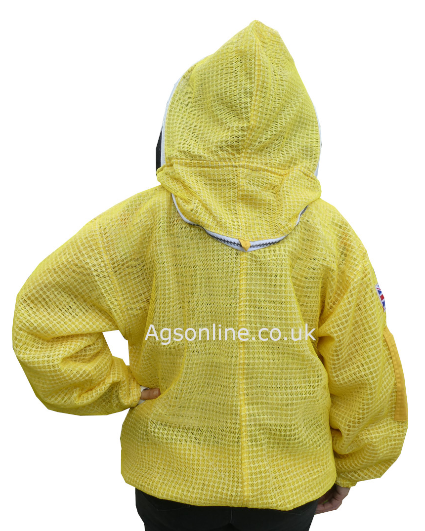 Gelbe 3-Lagen-Imkerjacke mit Fechthaube