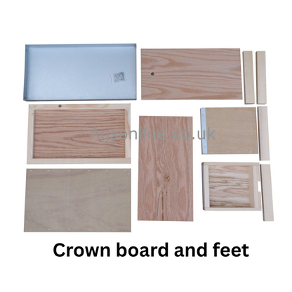 National 5-Frame Nuc Box for Bees - Flat Packed Pine Beehive for Nucleus Colonies