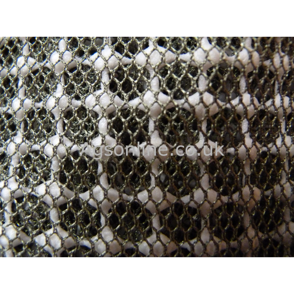 Close-up of green 3 layer ventilated mesh fabric used in the bee suit