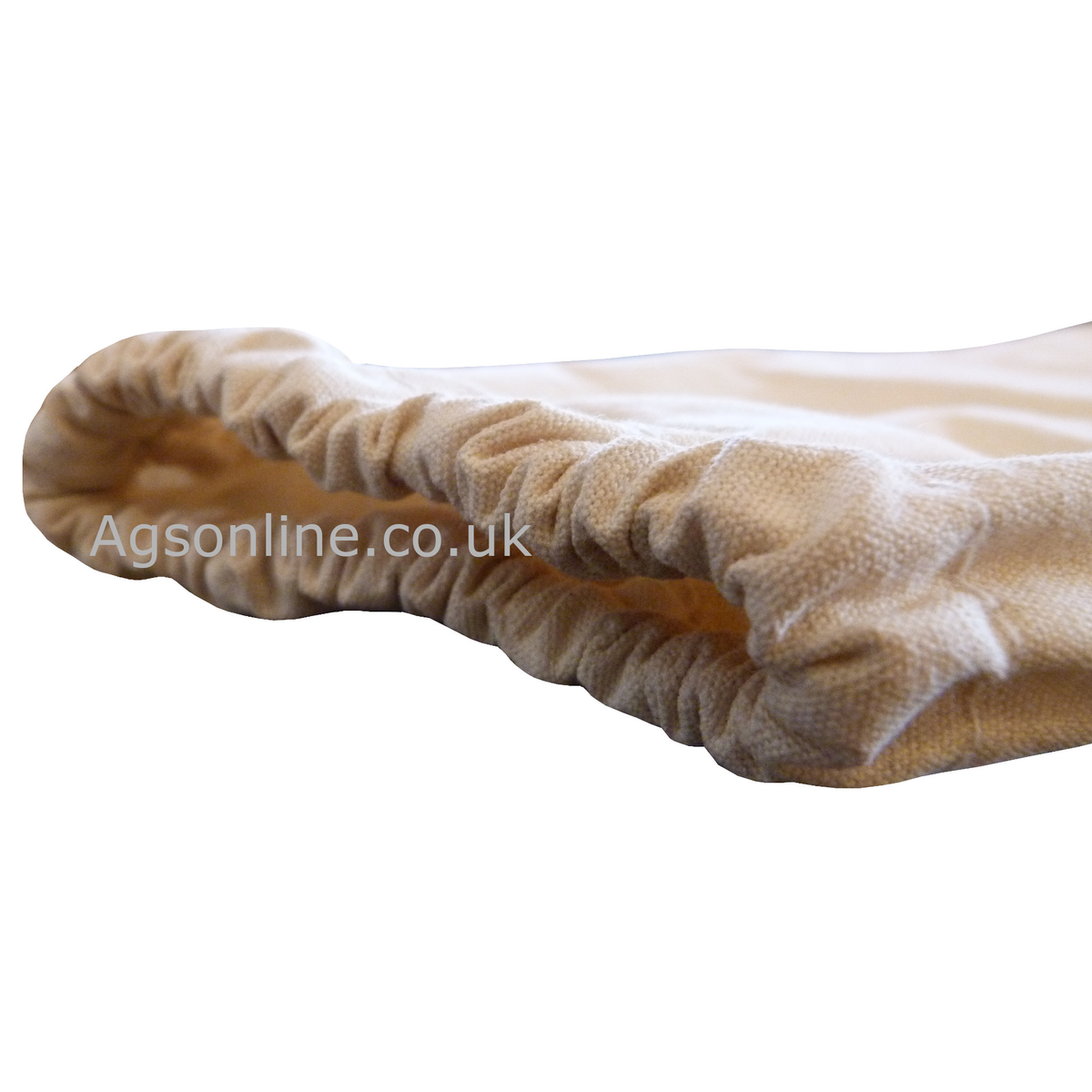 Elasticated cuff of cotton gauntlet on leather beekeeping gloves