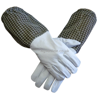 Groen 3-laags leer imkerhandschoenen