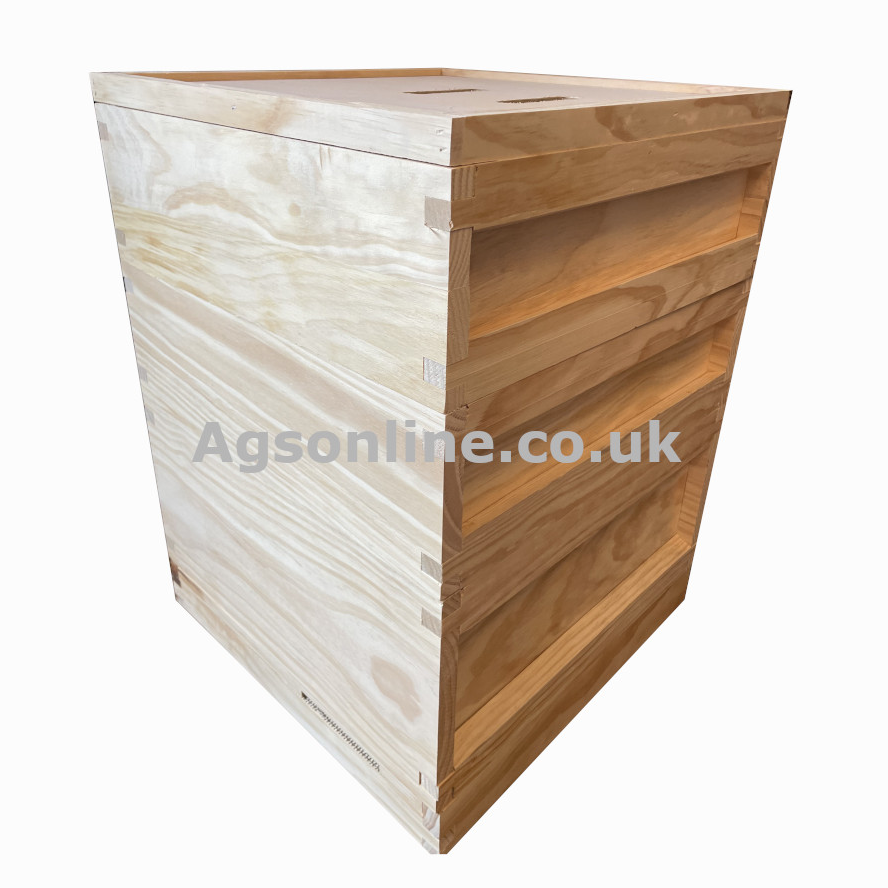 Bee Hive Cedar British National beehive with Brood Box & 2 Supers Beekeeping Equipment