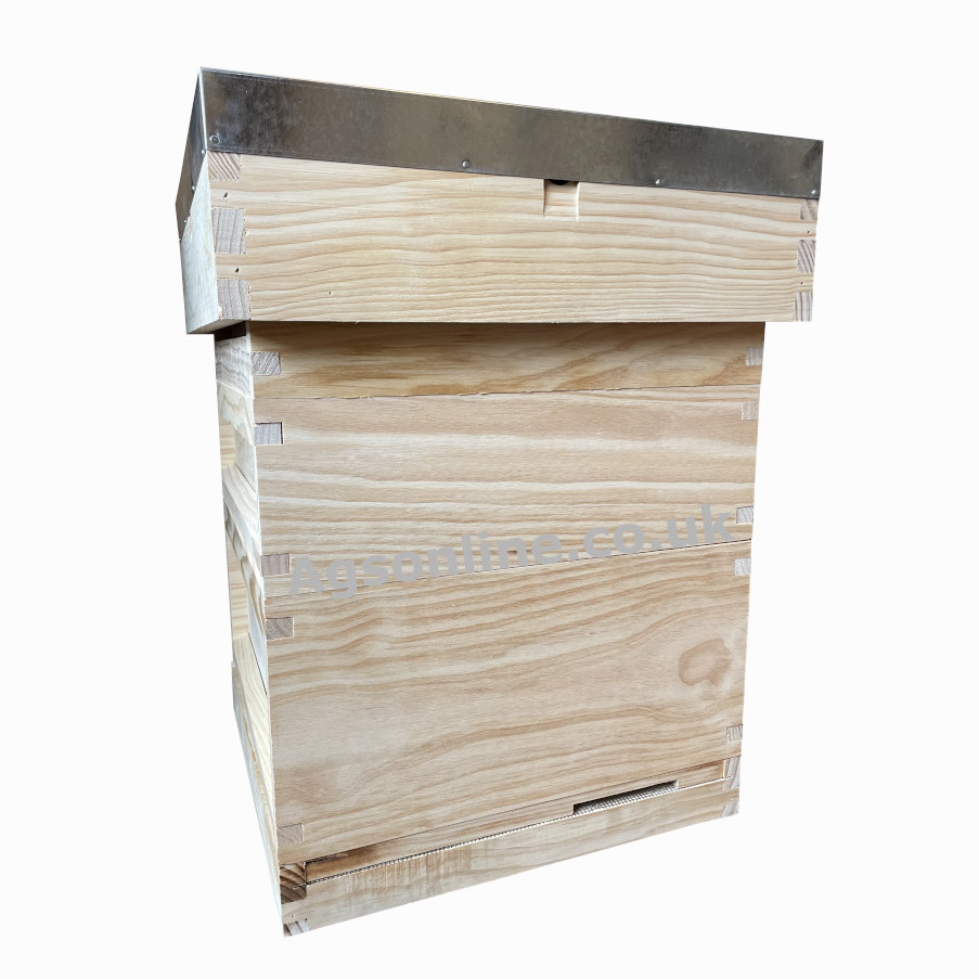 Bee Hive Cedar British National beehive with Brood Box & 2 Supers Beekeeping Equipment