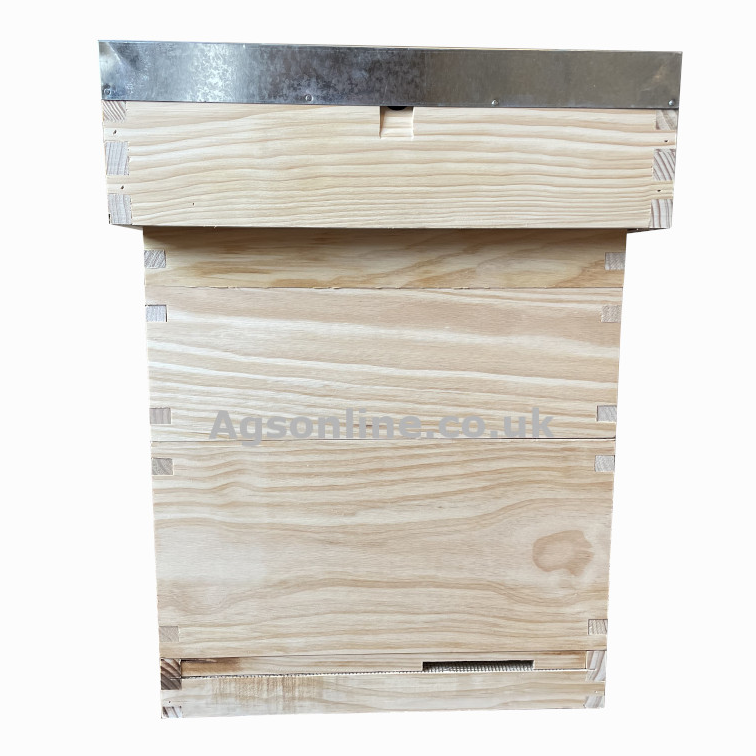 Bee Hive Cedar British National beehive with Brood Box & 2 Supers Beekeeping Equipment