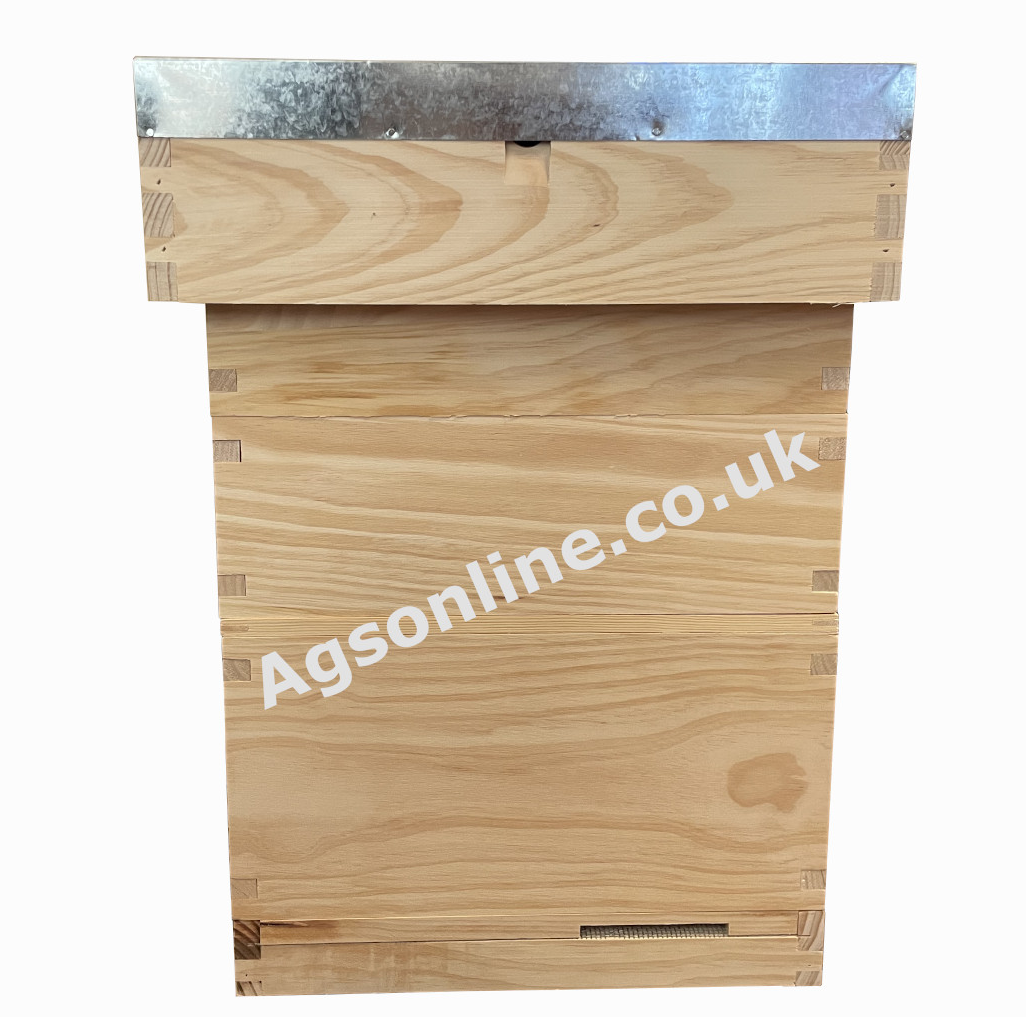 Bee Hive Cedar British National beehive with Brood Box & 2 Supers Beekeeping Equipment