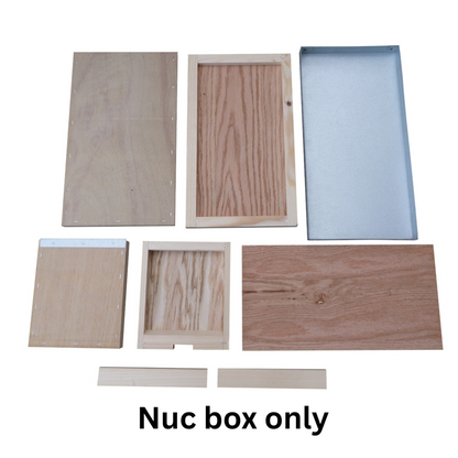 National 5-Frame Nuc Box for Bees - Flat Packed Pine Beehive for Nucleus Colonies