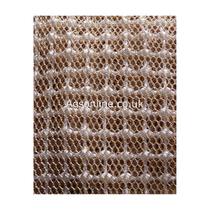 Close-up of olive 3 layer ventilated mesh fabric used in the bee suit