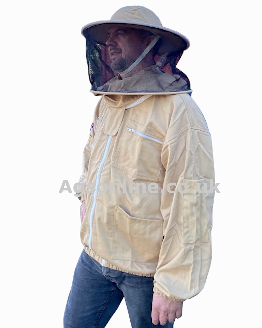 Olive cotton round hat jacket