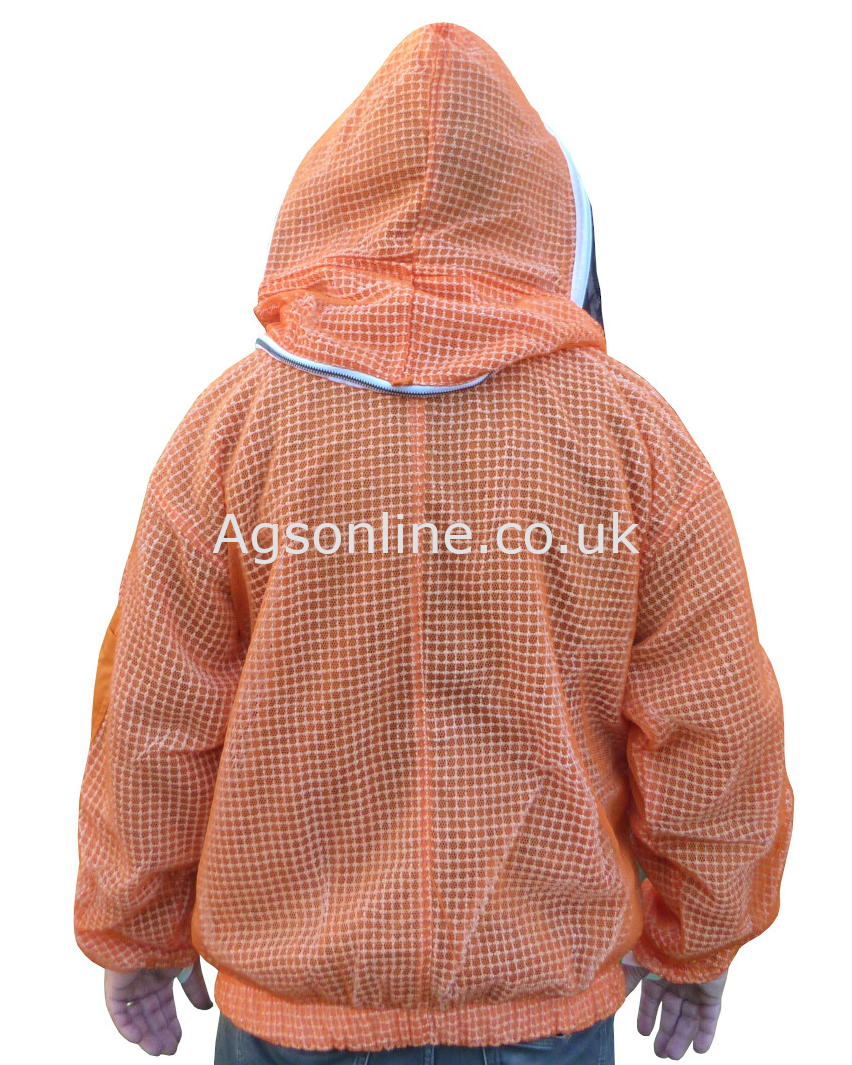 Orange 3-Lagen-Imkerjacke mit Fechthaube