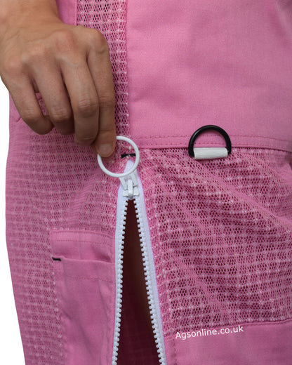 Traje de apicultor rosa de 3 capas