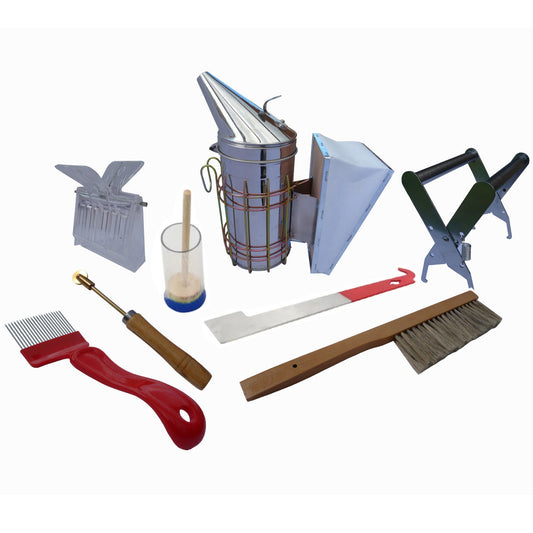 Beekeepers Tool Kit with Brush, Frame grip and Smoker