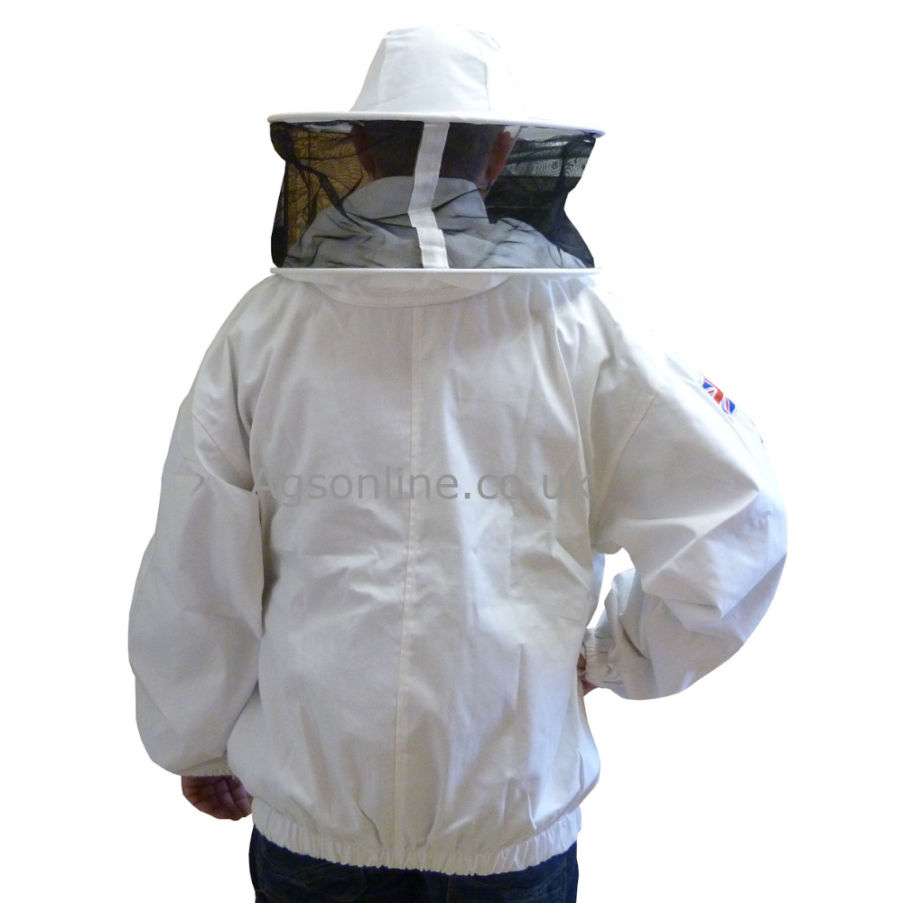Veste d'apiculteur en coton blanche, voile rond