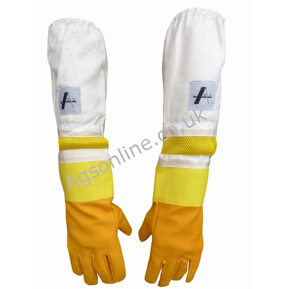 PRO Series Guantes de apicultor amarillo con manguito