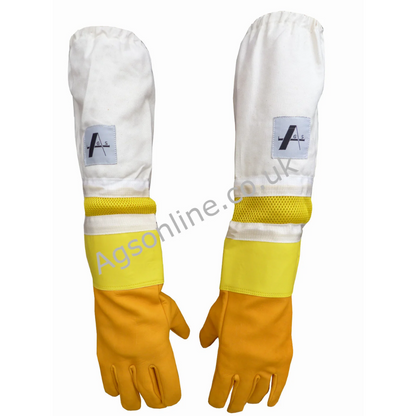 PRO Series Guantes de apicultor amarillo con manguito