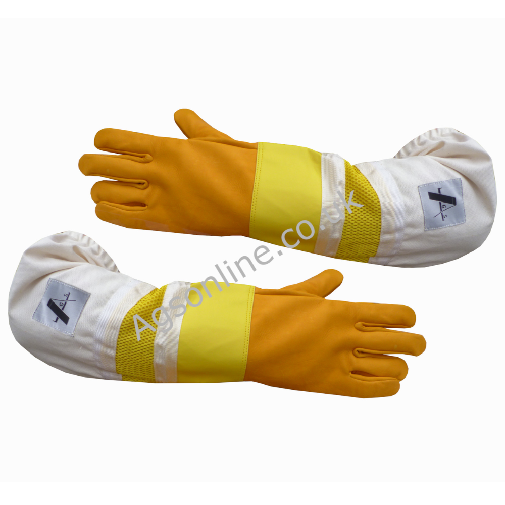 PRO Series Guantes de apicultor amarillo con manguito