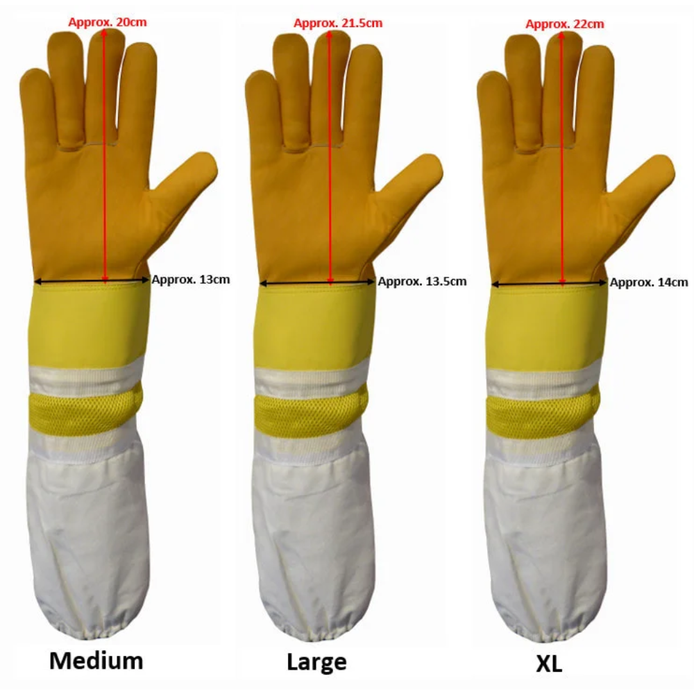 PRO Series Guantes de apicultor amarillo con manguito