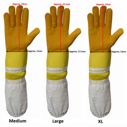 PRO Series Guantes de apicultor amarillo con manguito