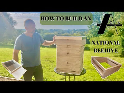Bee Hive Cedar British National beehive with Brood Box & 2 Supers Beekeeping Equipment
